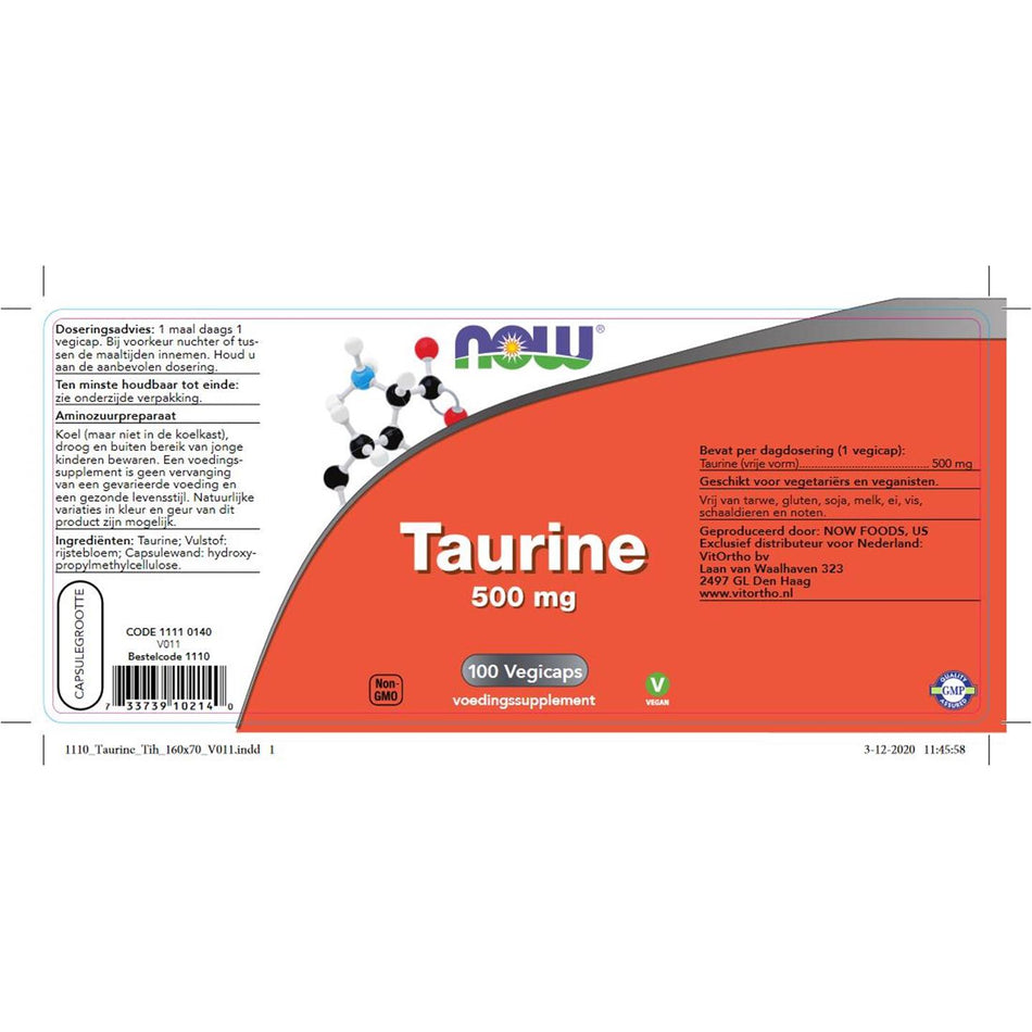Taurine 500 mg