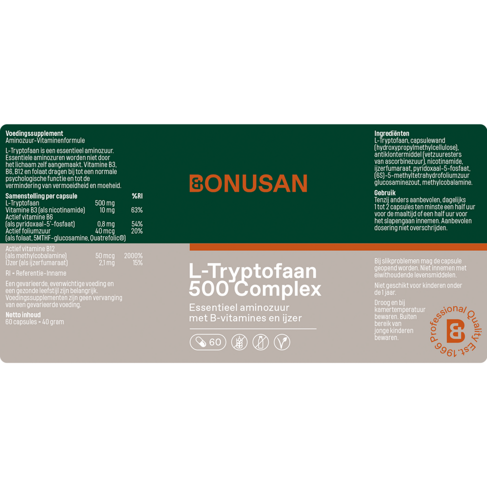 L-Tryptofaan 500 Complex