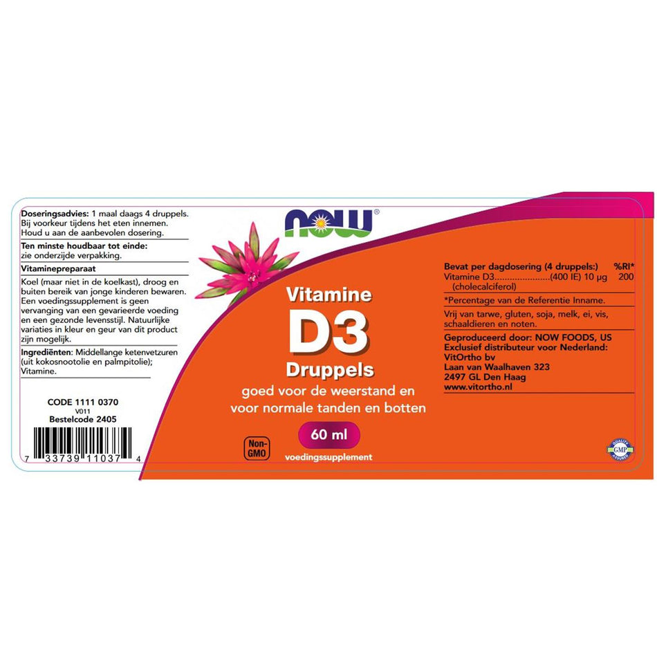 Vitamine D3 druppels 400IE