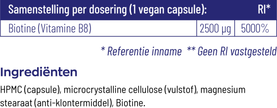 Vitakruid - Biotine 2500 mcg - afbeelding 4