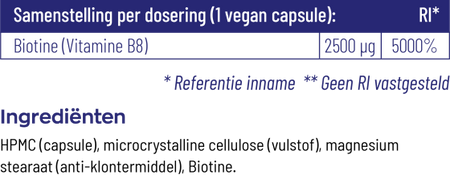 Vitakruid - Biotine 2500 mcg - afbeelding 4