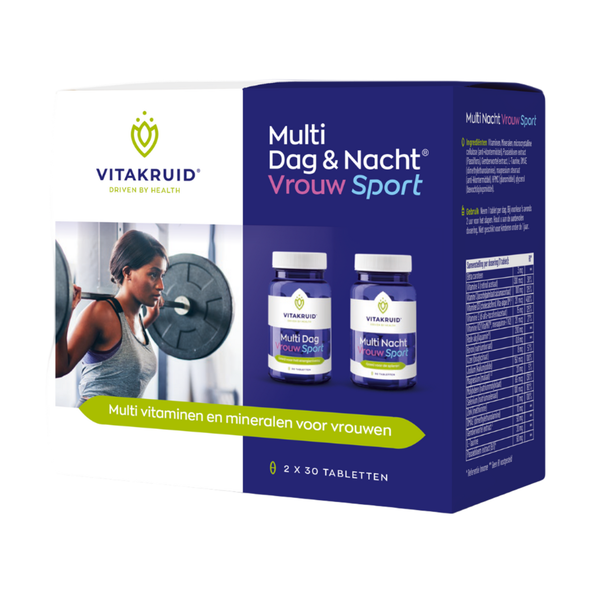 Vitakruid - Multi Dag & Nacht Vrouw Sport - 2 x 30 stuks