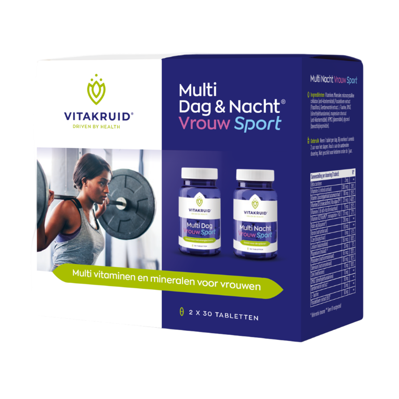Vitakruid - Multi Dag & Nacht Vrouw Sport - 2 x 30 stuks