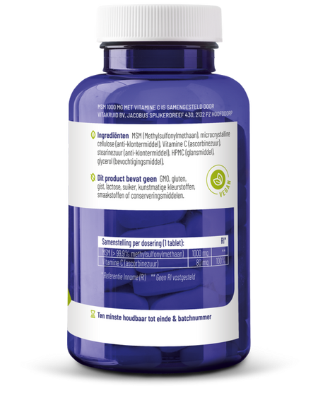 Vitakruid - MSM 1000 mg + vitamine C - afbeelding 2