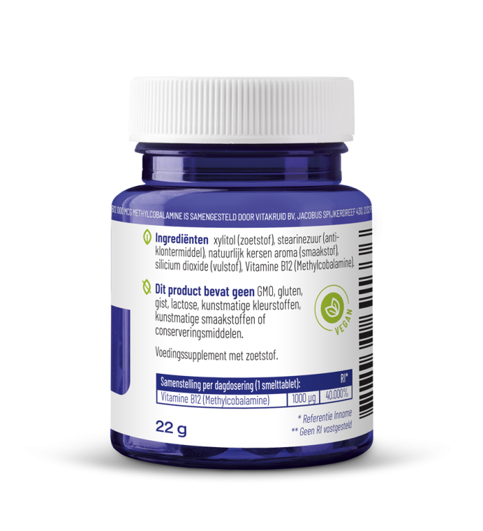 B12 1000 mcg Actief Methylcobalamine