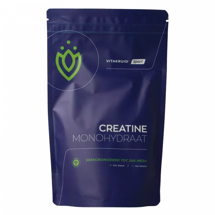Vitakruid - Creatine Monohydraat gemicroniseerd tot 200 mesh - 450 gram