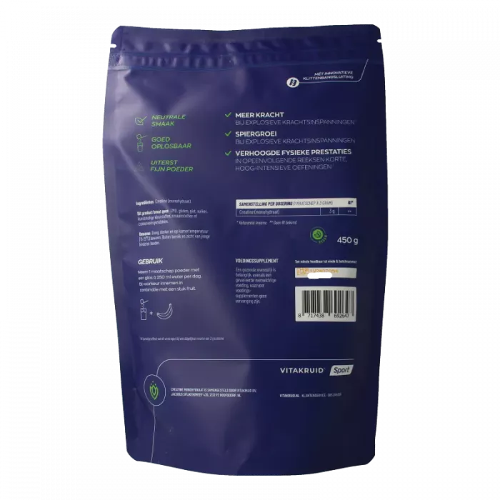 Vitakruid - Creatine Monohydraat gemicroniseerd tot 200 mesh - afbeelding 2