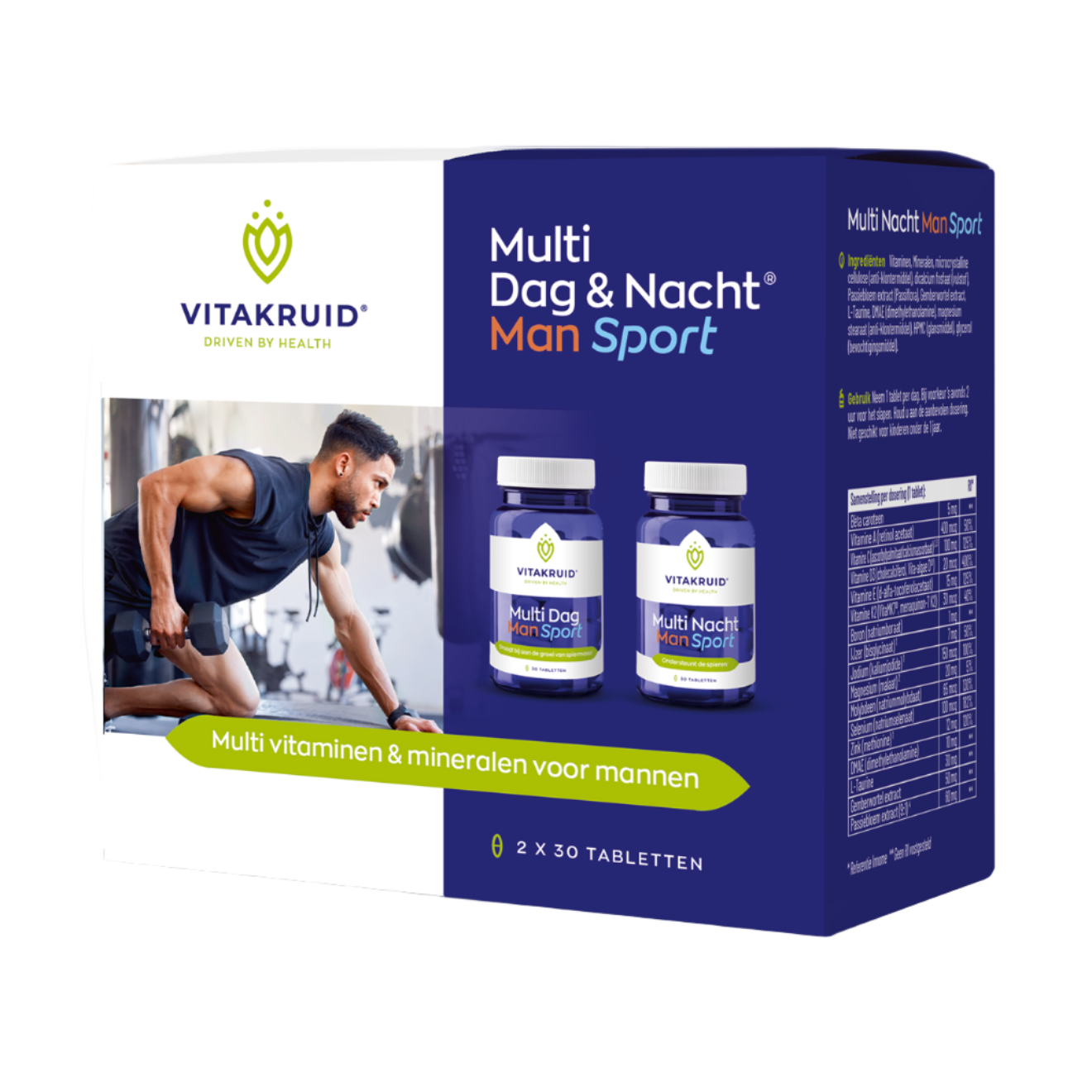 Vitakruid - Multi Dag & Nacht Man Sport - 2 x 30 stuks