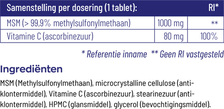 Vitakruid - MSM 1000 mg + vitamine C - afbeelding 4