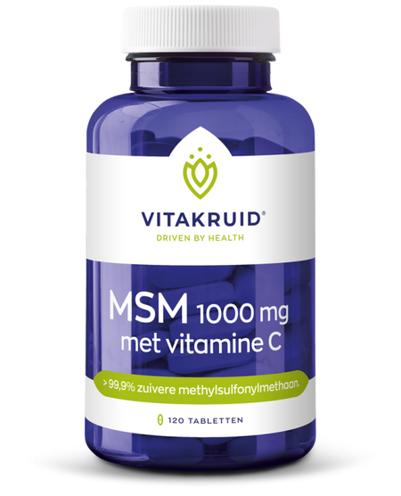 Vitakruid - MSM 1000 mg + vitamine C - 120 tabletten