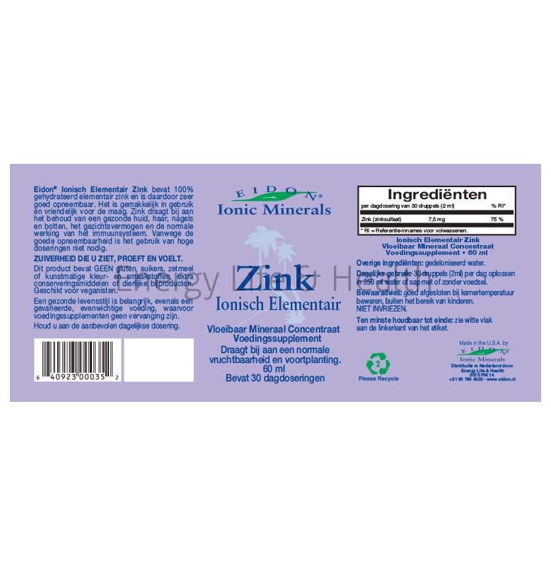 Ionisch Elementair Zink