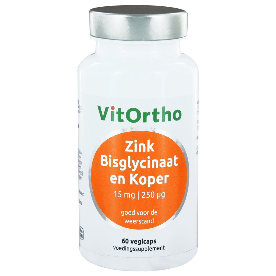 Zink Bisglycinat 15 mg und Kupfer 250 μg