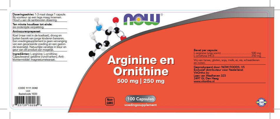 Arginin und Ornithin 500/250 mg