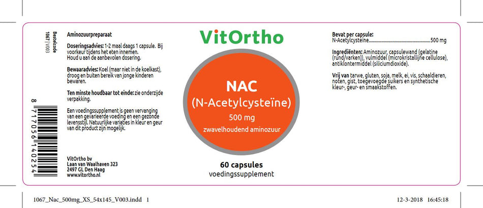 NAC (N-Acetylcystein) 500 mg