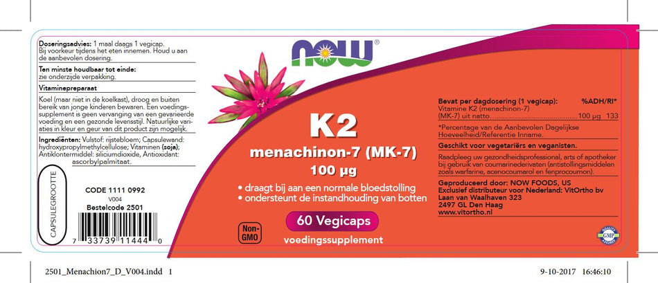 K2 Menachinon-7 (MK-7) 100 mcg