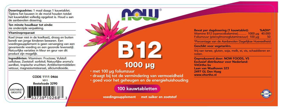 Vitamine B12 1000 μg en foliumzuur
