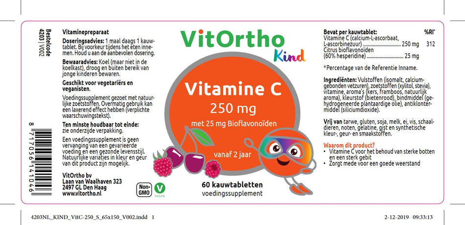 Vitamin C 250 mg mit 25 mg Bioflavonoiden Kind