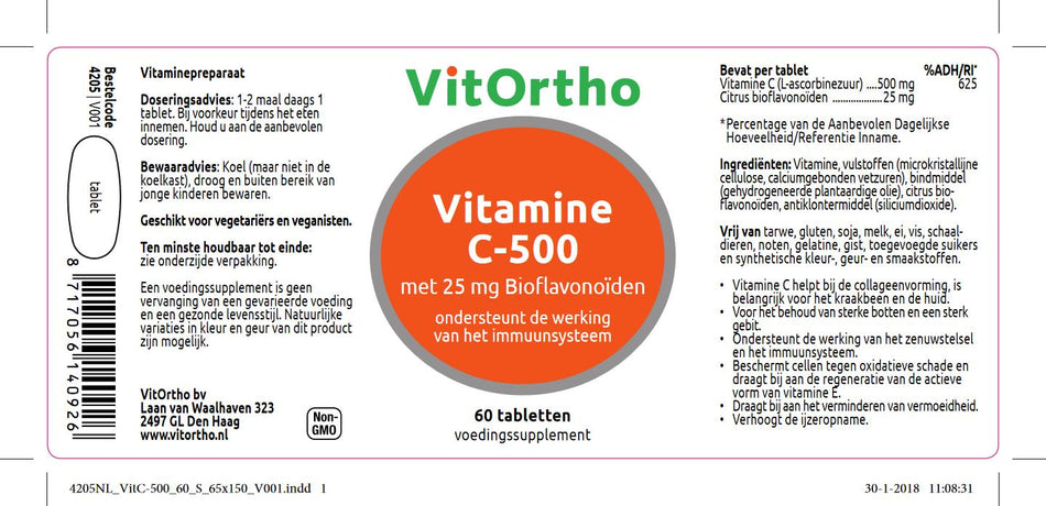 Vitamin C 500 mit 25 mg Bioflavonoiden