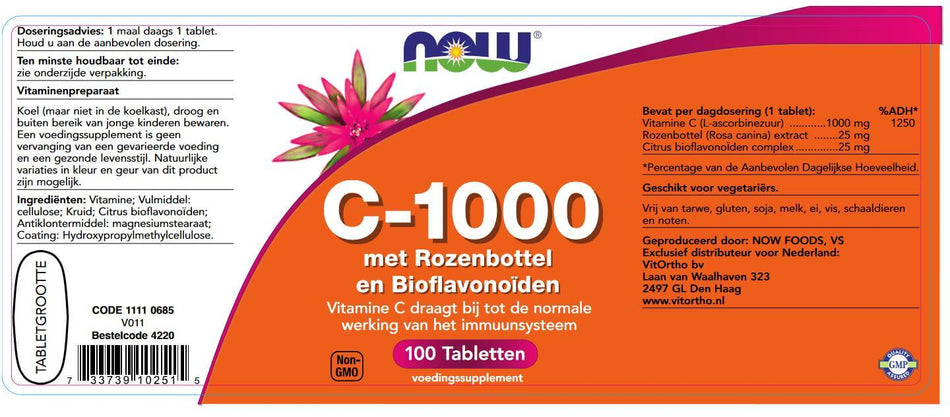 Vitamine C-1000 met rozenbottel en bioflavonoiden