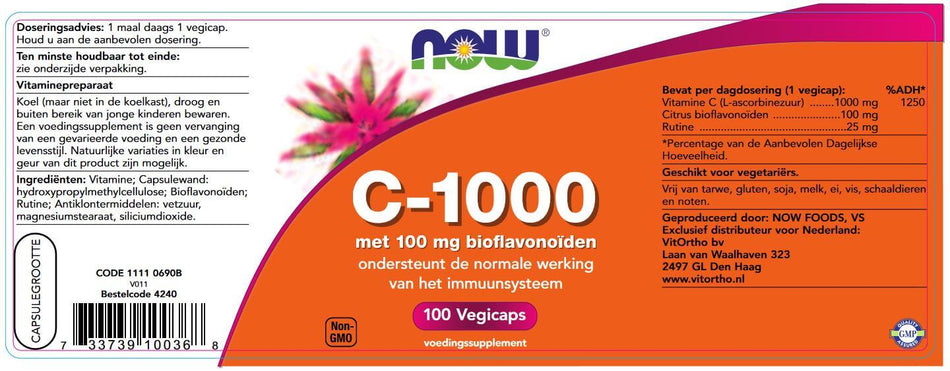 Vitamine C 1000 mg bioflavonoiden