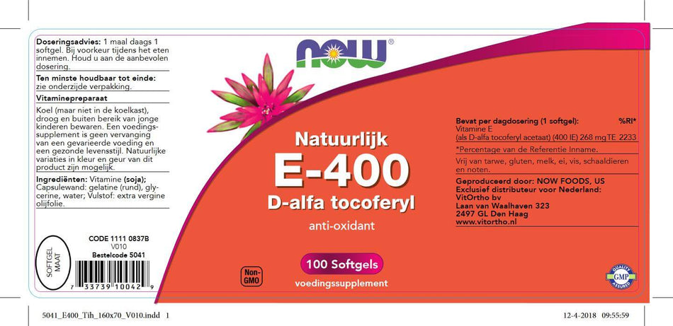 Vitamin E-400 D-Alfa Tocoferyll