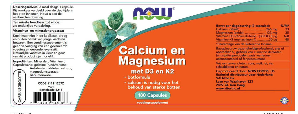 Kalzium und Magnesium mit D3 und K2
