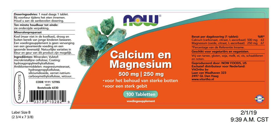 Kalzium 500 mg und Magnesium 250 mg