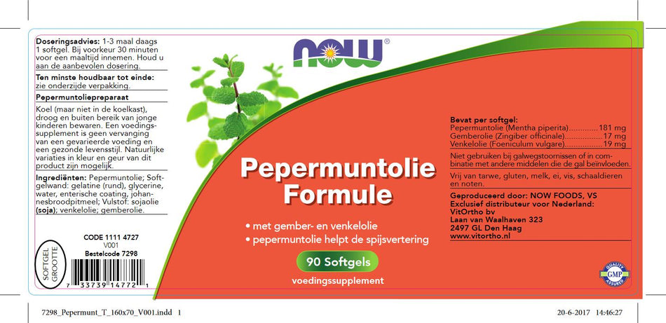 Pepermuntolie Formule