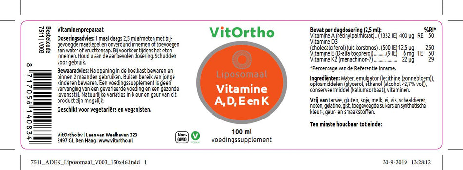 Vitamine A, D, E und K liposomal