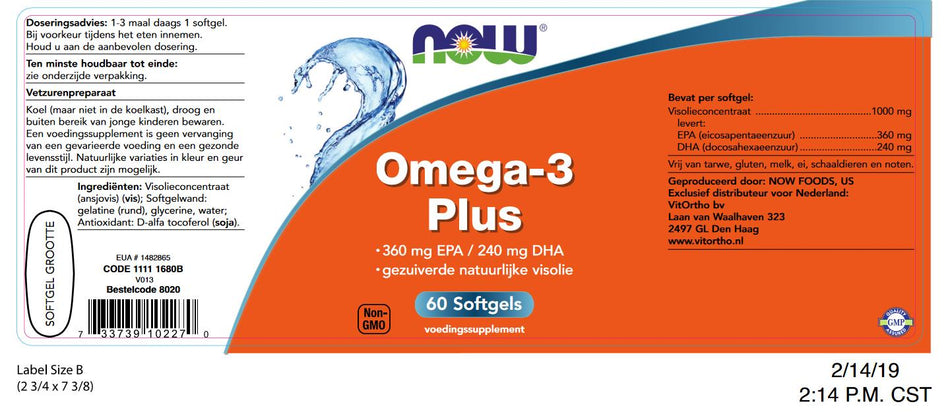 Omega-3 plus 360 mg EPA 240 mg DHA