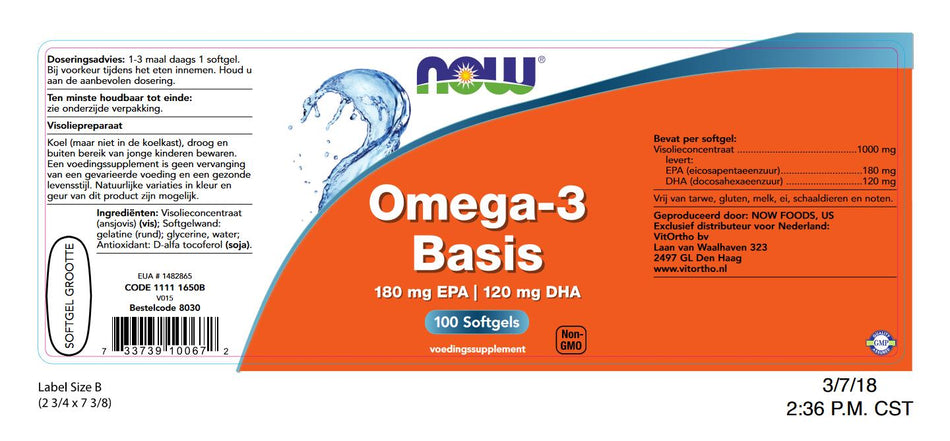 Omega-3 Basic 180 mg EPA 120 mg DHA