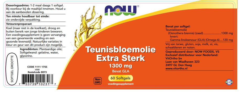 Teunisbloem öl extra stark 1300 mg