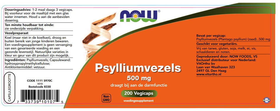 Psylliumfasern 500 mg