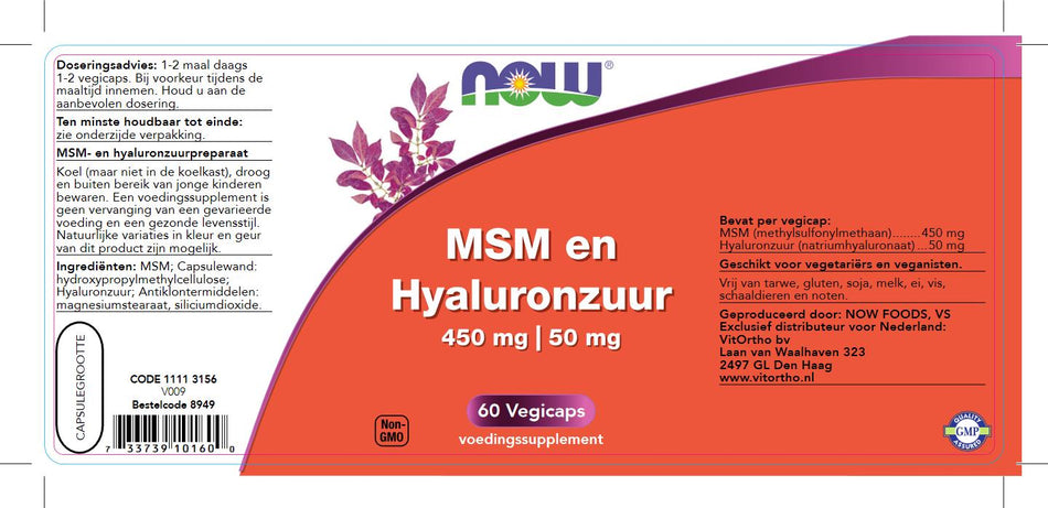 MSM 450 mg und Hyaluronsäure 50 mg