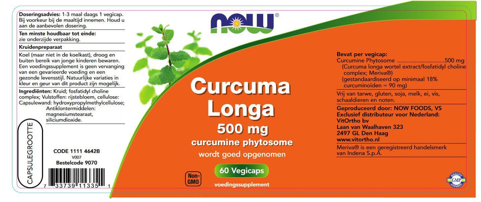 Curcuma Longa 500 mg (Curcumin -Phytosom)
