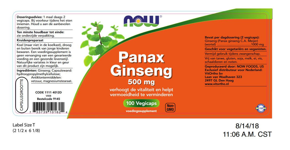 Panax Ginseng 500 mg