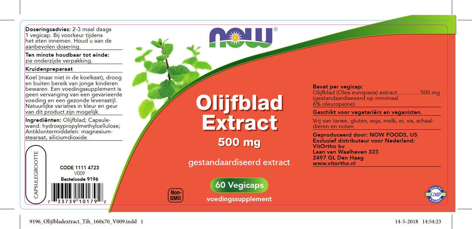 Olijfblad Extract 500 mg